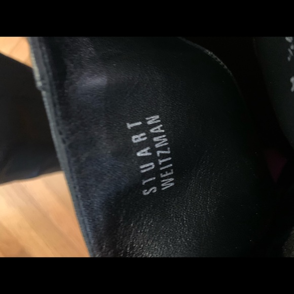 Black Knee High Studded Boots by Stuart Weitzman - Picture 7 of 10